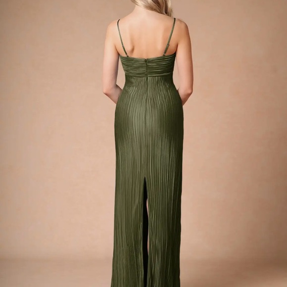 Azazie Moss Green Maxi Dress - Picture 2 of 7